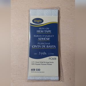 NIP Iron On White Hem Tape